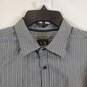 Armani Exchange Men's Gray Striped Button Up SZ M image number 2