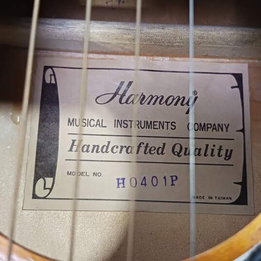 Harmony H0401P Acoustic Guitar w/ Hard Case image number 6