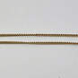 Designer J. Crew Tassel Gold-Tone Link Fashionable Double Chain Necklace image number 3
