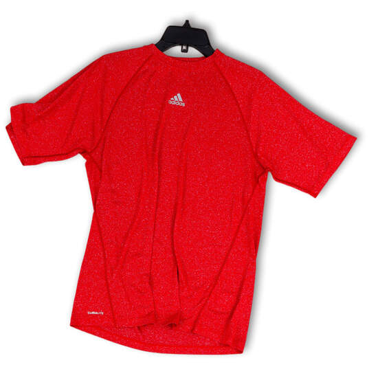 Mens Red Crew Neck Short Sleeve Stretch Pullover T-Shirt Size Medium image number 1