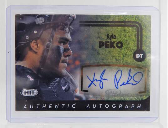 2016 Kyle Peko SAGE Hit Rookie Autograph Broncos Titans image number 1