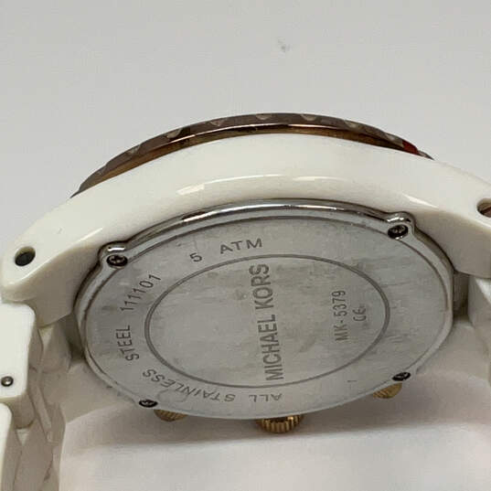 Designer Michael Kors MK-5379 Rhinestone Chronograph Dial Analog Wristwatch image number 5