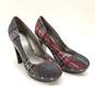 COACH Carli Plaid Signature Pump Clog Heels Shoes Size 5 B image number 3