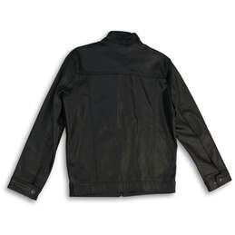 NWT Emporio & Co Mens Black Long Sleeve Band Collar Full-Zip Jacket Size Small alternative image