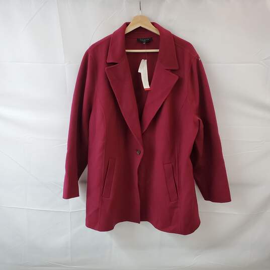 Talbots Plus Burgundy Wool Blend Jacket WM Size 22W NWT image number 1