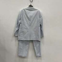 NWT Mens Blue White Striped Notch Lapel Three-Piece Suit Set Size 41R 33R alternative image