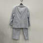 NWT Mens Blue White Striped Notch Lapel Three-Piece Suit Set Size 41R 33R image number 2