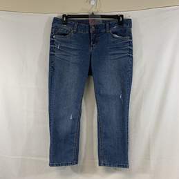 Women's Medium Wash Torrid Distressed Cropped Jeans, Sz. 14