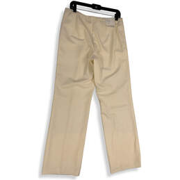 NWT Womens White The Hudson Flat Front Straight Leg Ankle Pants Size 10 alternative image