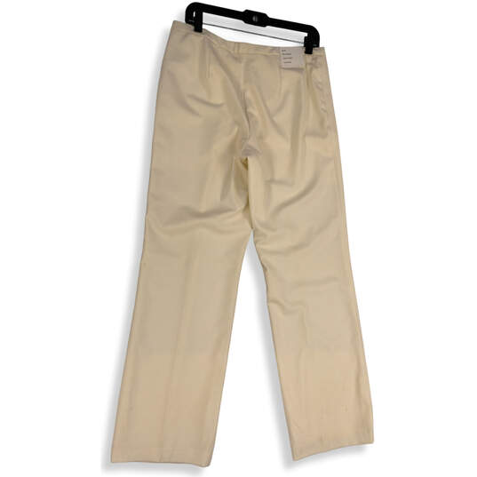 NWT Womens White The Hudson Flat Front Straight Leg Ankle Pants Size 10 image number 2