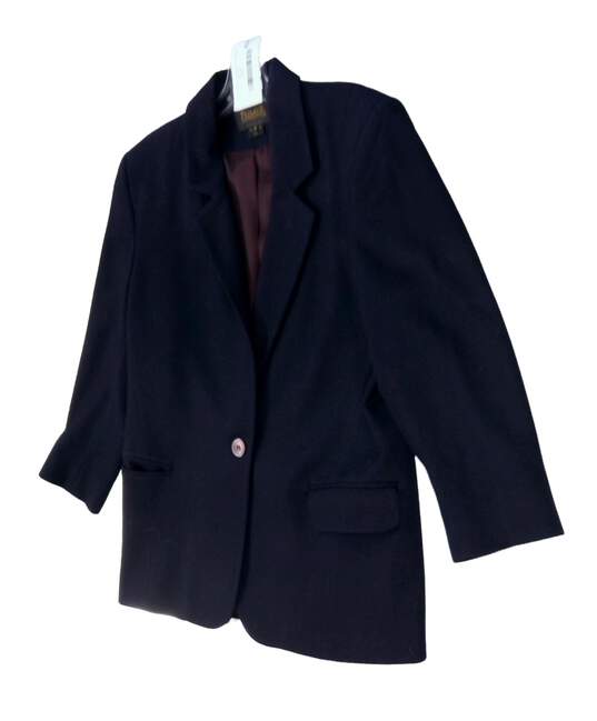 Womens Navy Blue Long Sleeve Suit Blazer Size Medium image number 2