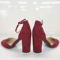 Marc Fisher Smiliy Scalloped Leather Heels Pumps Maroon Women's Size 7.5 image number 3