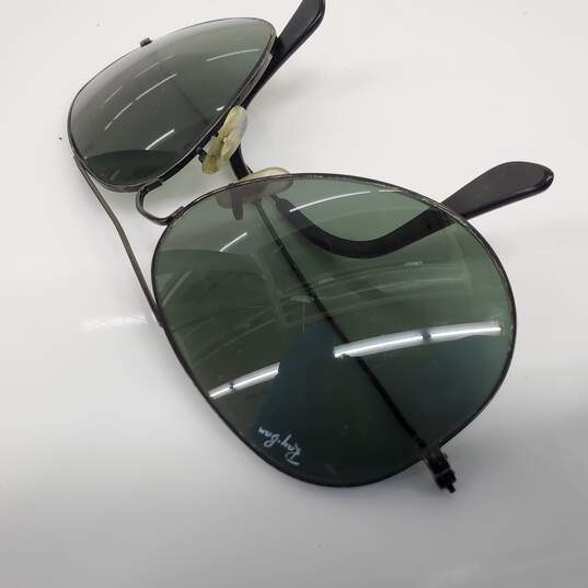 Vintage Bausch & Lomb Ray-Ban Black Aviator Sunglasses image number 5