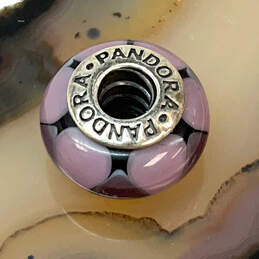 Designer Pandora 925 ALE Sterling Silver Pink Murano Glass Beaded Charm alternative image
