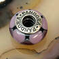 Designer Pandora 925 ALE Sterling Silver Pink Murano Glass Beaded Charm image number 2