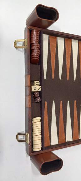 Vintage Pressman Backgammon Board Game w/Built in Travel Case alternative image