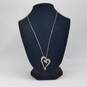 PAIS Sterling Silver Box Chain Open Heart Pendant 19 1/2 Inch Necklace 10.0g image number 2