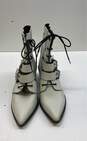 TOPSHOP Leather Buckle Cut Out Lace Up Ankle Western Boots Shoes Women's Size 39 image number 5