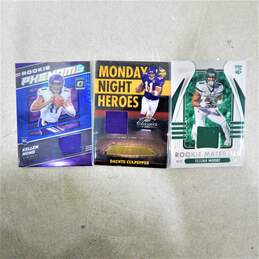 3 NFL Game Used/Game Worn Football Cards