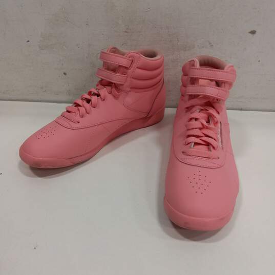 Reebok Classic Hi-Top Pink Sneakers Women's Size 9.5 image number 1