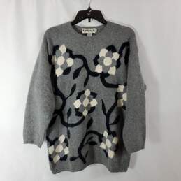 Richard & Company Women Gray Wool Knit Sweater sz M