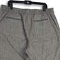 Womens Gray Pinstripe Elastic Waist Flat Front Pull-On Cropped Pants Sz XXL image number 4