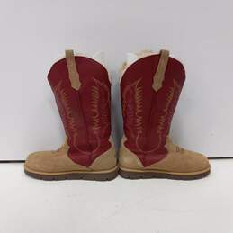 Super Lamb Leather Western Style Boots Size 10B alternative image