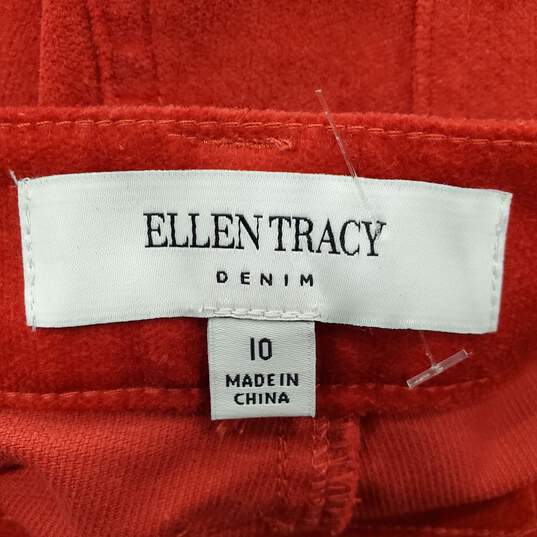 Ellen Tracy Women Red Pants Sz 10 NWT image number 1