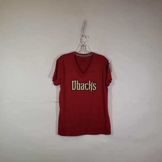 Womens Dri Fit V-Neck Short Sleeve Arizona Diamondbacks MLB T-Shirt Size Large image number 1