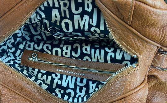 Marc By Marc Jacobs Brown Leather Pleated Satchel Bag image number 3