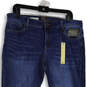 NWT Womens Blue Denim Medium Wash 5 Pocket Design Straight Jeans Size 12 image number 3