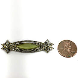 Designer Catherine Popesco Gold-Tone Glitter Crystal Cut Stone Brooch Pin alternative image