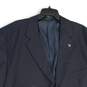 NWT Soprano Disegno Collezione Mens Navy Notch Lapel Two-Button Blazer Size 54R image number 3