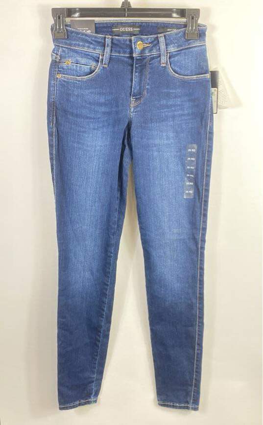 Guess Women Blue Skinny Mid Rise Jeans Sz 25 image number 1
