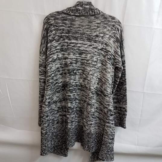 Eileen Fisher Organic Cotton Black & White knit Cardigan Sweater Size XS image number 2