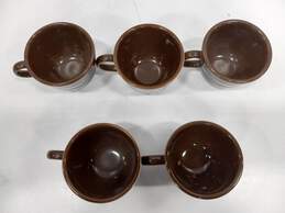 Set of 5 Fiesta Chocolate Brown Tea Cups alternative image