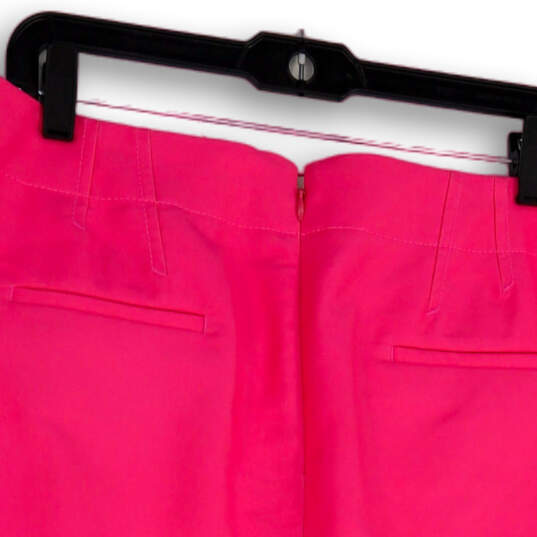 Womens Pink Back Slit Pockets Back Zip Straight & Pencil Skirt Size 8 image number 4