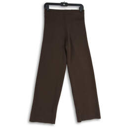 NWT Womens Brown Flat Front Elastic Waist Pull-On Ankle Pants Size Small alternative image