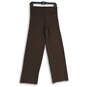 NWT Womens Brown Flat Front Elastic Waist Pull-On Ankle Pants Size Small image number 2