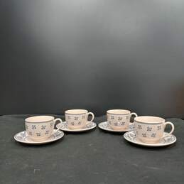 Petite Fleur Johnson Brothers England Bundle of 4 Tea Cups and Saucers