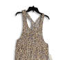 NWT Womens Brown Cheetah Print Sleeveless One-Piece Overall Size Small image number 3