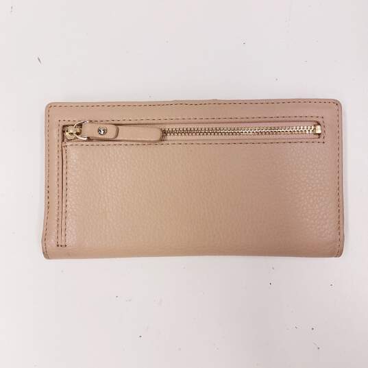 Kate Spade Pebble Leather Compact Wallet Tan image number 2