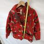 Tsunami Indigenous Collection Women's Jacket M Red Feather Acrylic Mock Neck image number 6
