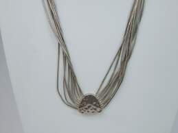 Silpada 925 9-Strand Liquid Sterling Hammered Pendant Necklace 24.5g alternative image