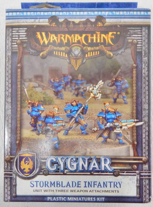 Warmachine PIP31097 CYGNAR StormBlade Infantry Unit w 3 Weapon Attachments image number 5