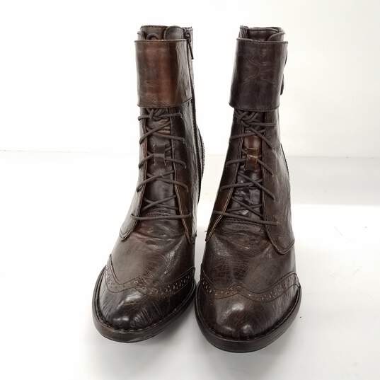 Born Crown Womens Cranford Brown Leather Heeled Boots image number 4