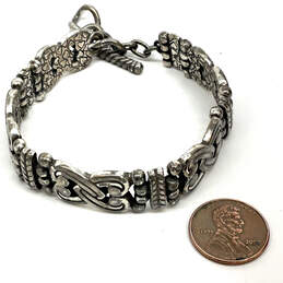 Designer Brighton Silver-Tone Manzanita Interlocked Heart Chain Bracelet