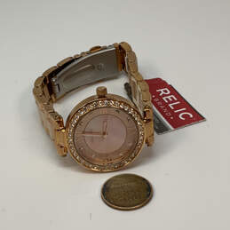Designer Relic ZR34335 Gold-Tone Rhinestones Round Dial Analog Wristwatch alternative image
