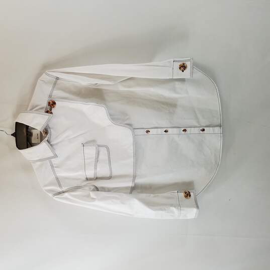 Buy the Acler Women White Button Up Jacket 2 | GoodwillFinds