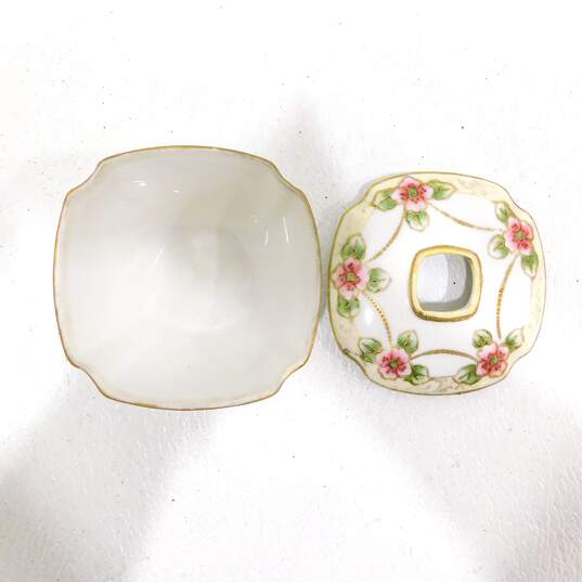 7 Piece Antique Nippon Dresser/Vanity Set Hand-Painted Japan Porcelain 1891-1921 image number 8